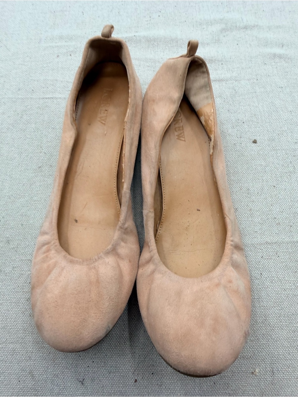Neutral Suede Ballet Flats - J. Crew